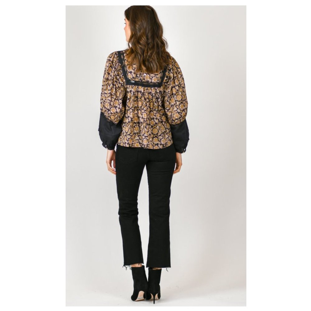 Anthro Cleobella Rafia lace blouse in black - Picture 3 of 13